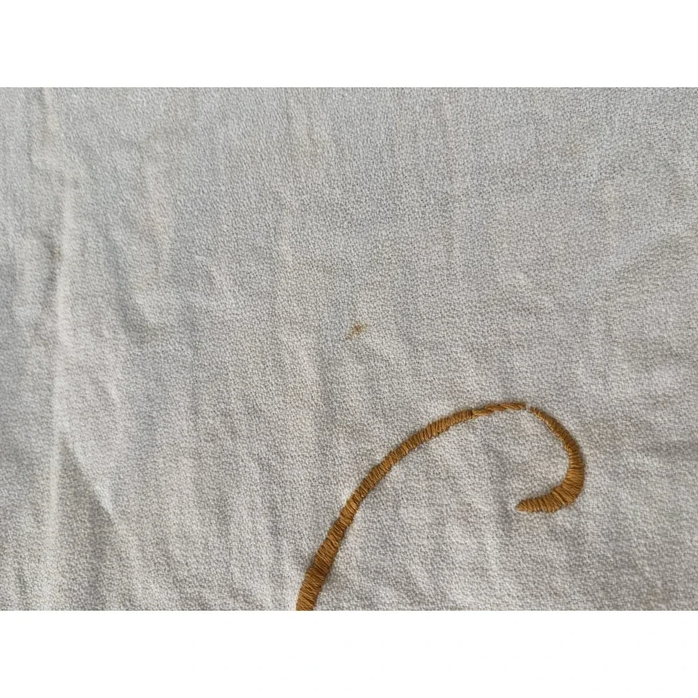 VTG Embroidered Peacock Coverlet Beadspread‎ 78x98